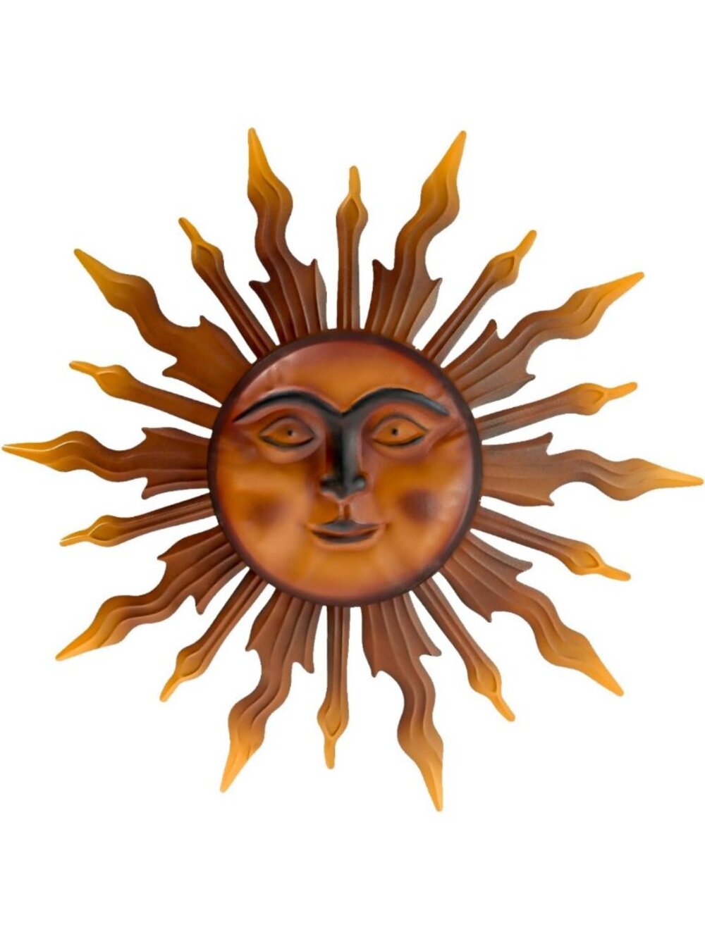 27-Inch Decorative Sun Metal Wall Art - Unique Home Decor for Living Room